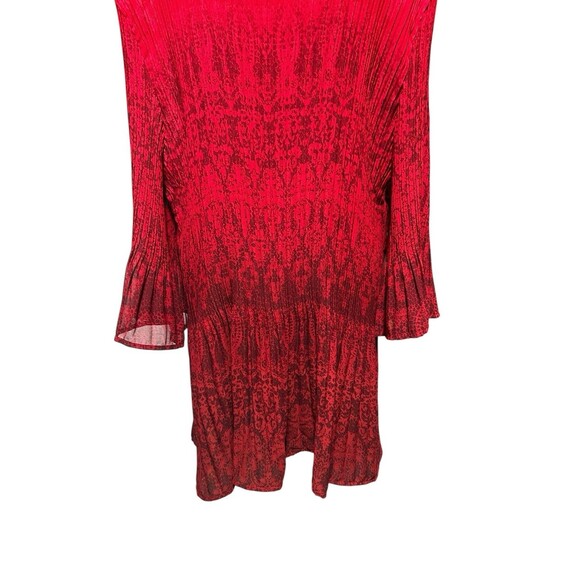 Catherines Womens Tunic 3x Plus Red/blk 3/4 Flare Sleeve Whimsigoth Vampire - Picture 4 of 9